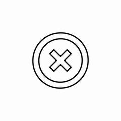 Obraz premium close delete cancel icon vector sign