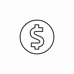 dollar money currency icon vector sign