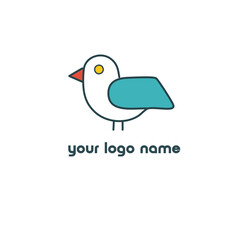 logo birds two vector
