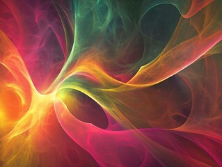 Obraz premium abstract swirling colors, orange, yellow, purple, dynamic composition