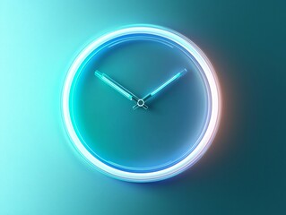 Neon Clock Minimal