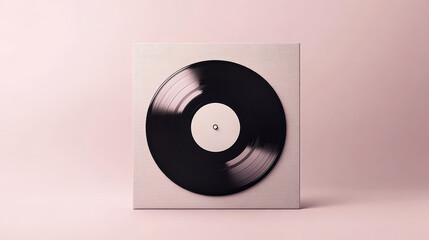 Vinyl or cd album cover. Old music record plastic overlay. Retro rough sleeve wrap. Abstract transparent texture for disc with wrinkle graphic set. White band subtle mock up template element vector