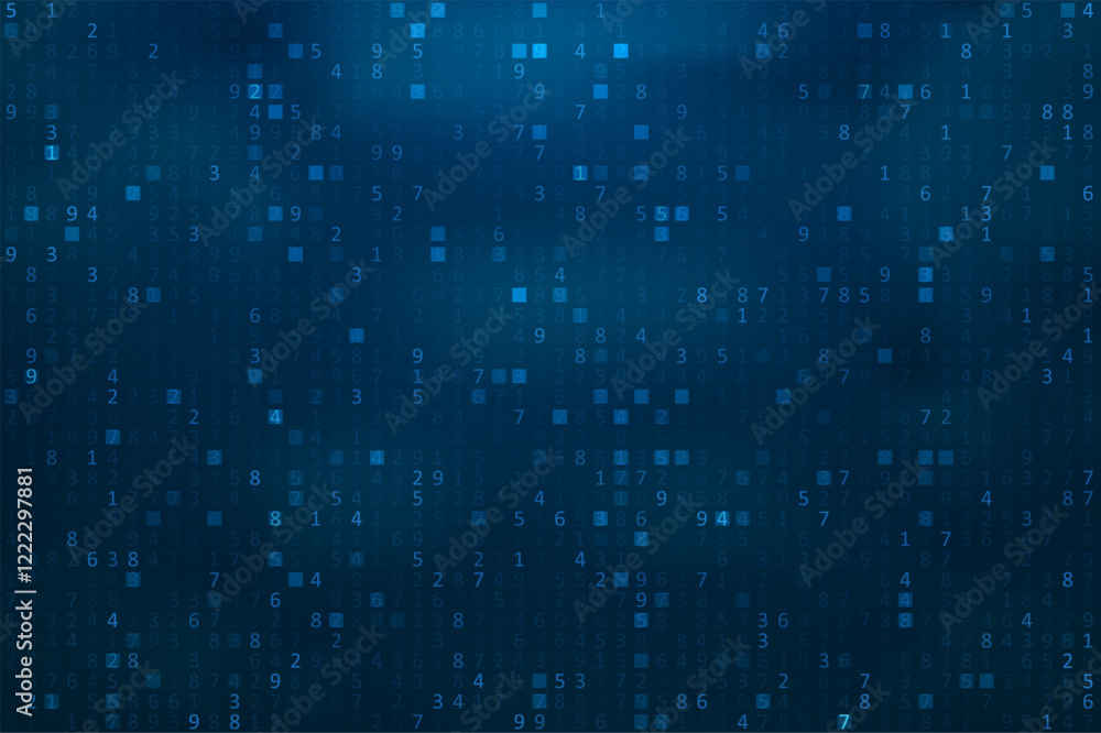Poster big data transfer concepts in internet. abstract virtual stream. flowing digital code. storage cloud