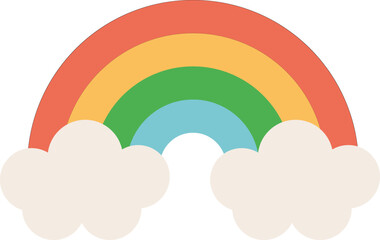 Rainbow Icon. Flat Illustration Style. Vector Icon