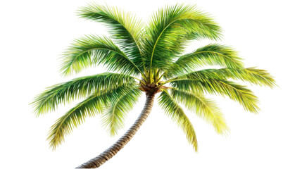Palm tree on transparent background 