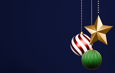 3D素材_クリスマスオーナメント