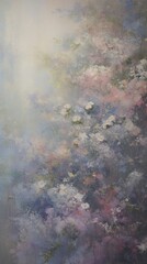 Acrylic paint of flower garden painting outdoors nature.