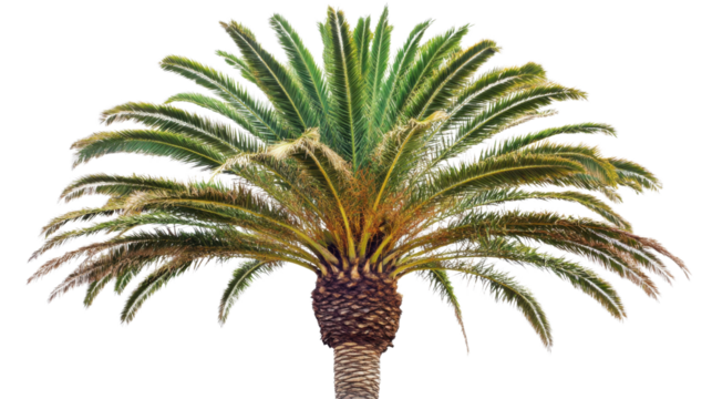 Palm tree on transparent background 