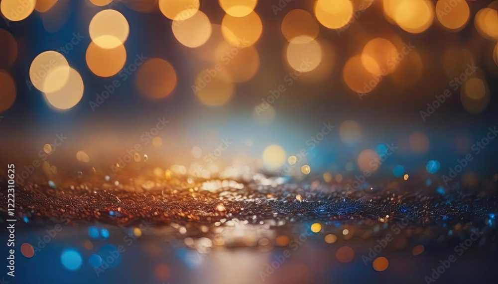 Aufkleber abstract bokeh lights with warm tones and subtle colorful reflections