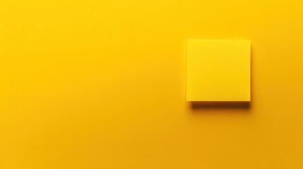 Bright yellow sticky note on vibrant yellow background highlights simplicity and creativity in design