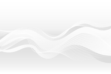 Abstract Background with White Wavy Dynamic Lines. Business white flowing waves and lines backdrop concept for presentations, banner, ads, magazine, cover, luxury designs.