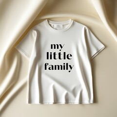 Cream t-shirt design with a modern aesthetic