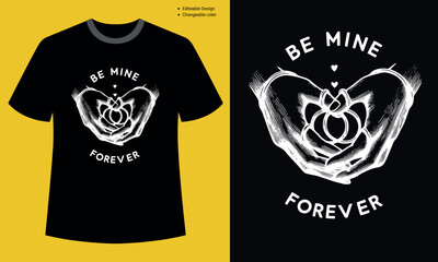 Fototapeta premium Love valentine day t-shirt design