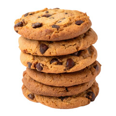 chocolate chip cookies isolated