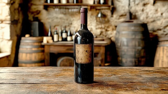 Wine and free space for your decoration