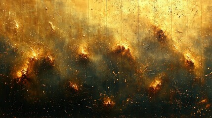 Golden Celestial Echoes: A Symphony of Light and Darkness