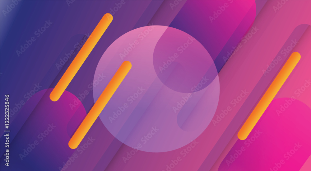 Poster minimal geometric trendy gradient shapes vector background. abstract gradient geometric shape backgr