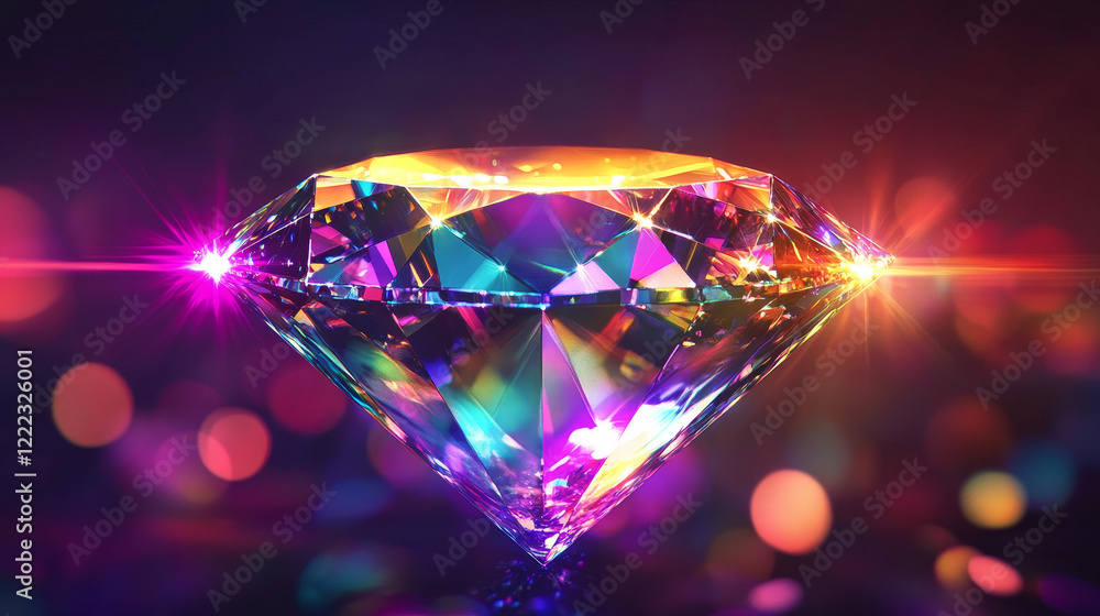 Aufkleber crystal rainbow light flare overlay vector effect. diamond prism sparkle with optical iridescent ref