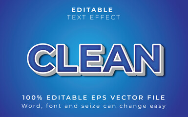 Clean 3D Editable Text Vector