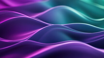 Fototapeta premium Aurora design with smooth transitions of purple and green, perfect for stylish brand elements.