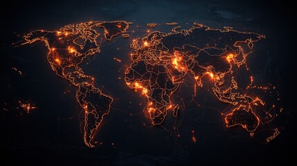 Supply chain disruption in global logistics a futuristic map overview