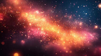 Cosmic display of vibrant colors and distant stars in the night sky