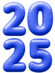 Fototapeta premium 3D画像_文字風船_2025_青