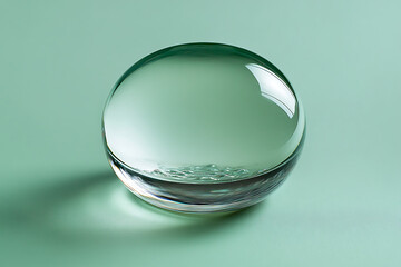 Macro Shot of Water Droplet on Glass, Nature's Detail