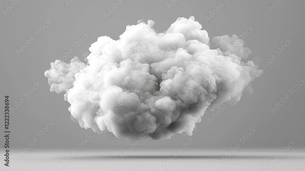 Poster smoke ring cloud vector steam round cloud effect. abstract transparent hookah shape isolated on back