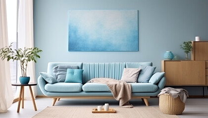 living room interior with sofa