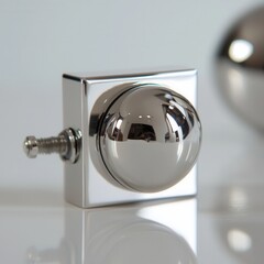 Modern design door knob interior space hardware close-up contemporary environment macro perspective home improvement