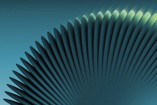 Abstract design with layers of teal and blue shapes glowing softly