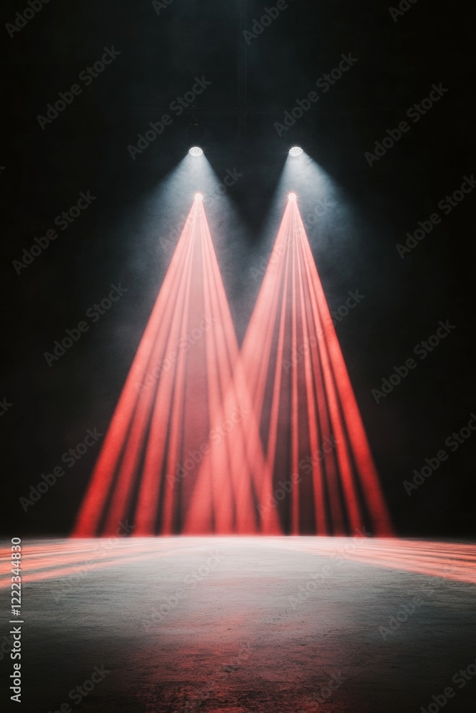 Aufkleber dynamic event lighting design innovative red spotlight patterns on concrete for experiential concert