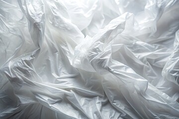 Fototapeta premium Abstract Wrinkled Plastic Texture: Minimalist White Double Exposure Stock Photo