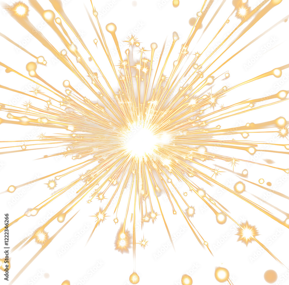 Poster transparent fireworks element. sparkles star. radiance flash rays