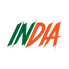 Stylish India Typography Vector Illustration with Colorful Background and Creative Text Design Template for Patriotic and Cultural Celebrations