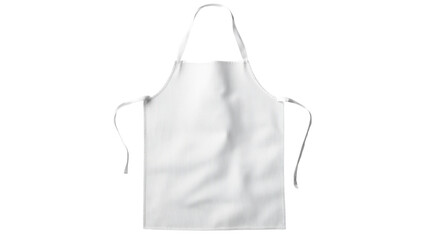 White rainbow kitchen apron on transparent background