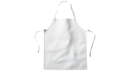 White rainbow kitchen apron on transparent background