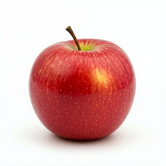 A single red apple isolated on a white background.