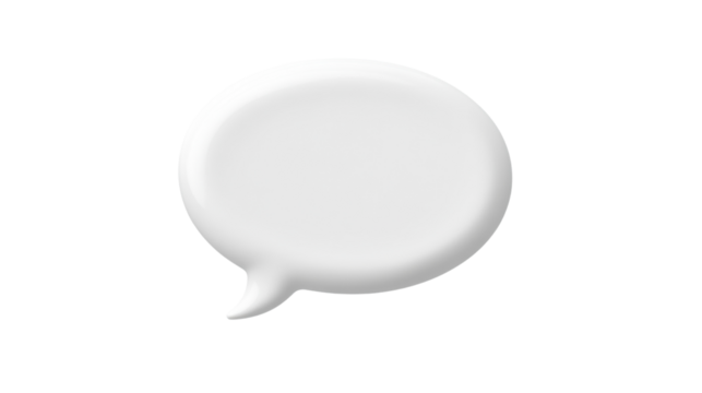 Text box, speech bubble on transparent background 