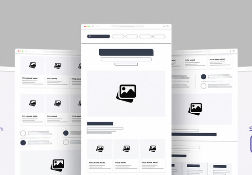 Modern Website Wireframe Template for Clean and Minimalist Design
