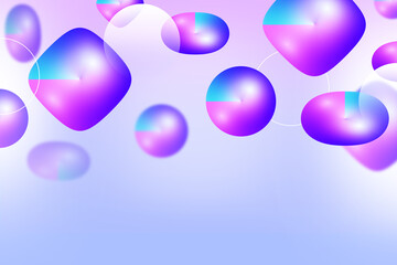 Abstract geometric background gradient soft light pastel blue purple bokeh for Graphic Business hitech technology digital design illustration web template background backdrop desktop wallpaper bubble