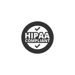 HIPAA compliant circle icon isolated on transparent background