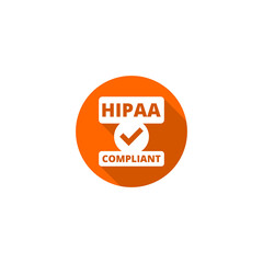 HIPAA compliant circle icon isolated on transparent background
