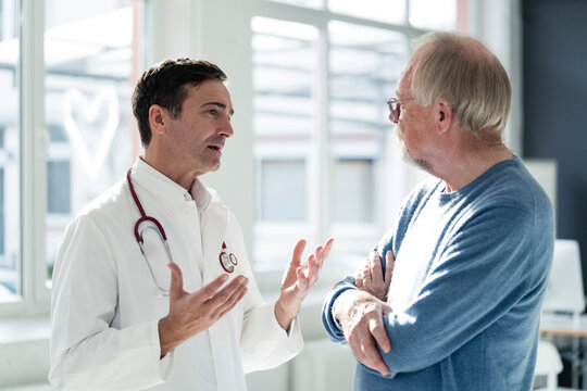 Doctor and patient talking in medical practice