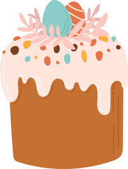 Hand drawn Easter cake vector illustration