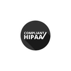 HIPAA compliant circle icon isolated on transparent background