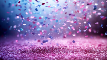 Obraz premium coloured confetti as a white New Year's background. AI generative.