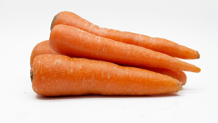 Carrots on white background