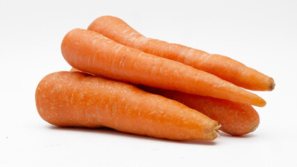 Carrots on white background
